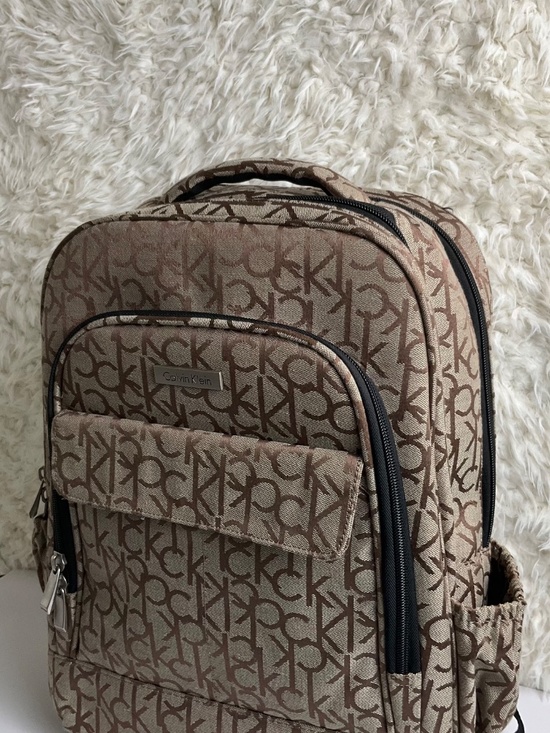 CALVIN KLEIN HUDSON MONOGRAM TAN BACKPACK! main image 4